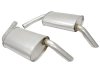 1974-1979 C3 Corvette Aluminized Hideaway Mufflers Pair 2 inch